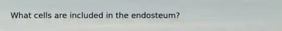 What cells are included in the endosteum?