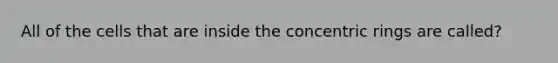 All of the cells that are inside the concentric rings are called?