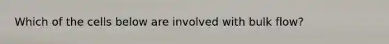 Which of the cells below are involved with bulk flow?