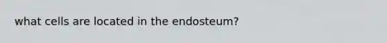 what cells are located in the endosteum?