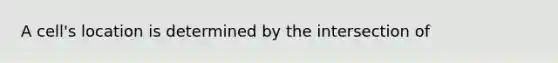 A cell's location is determined by the intersection of