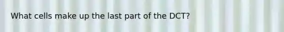 What cells make up the last part of the DCT?