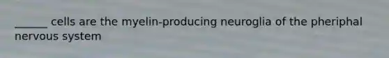 ______ cells are the myelin-producing neuroglia of the pheriphal nervous system