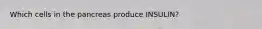 Which cells in the pancreas produce INSULIN?