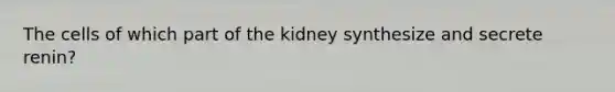 The cells of which part of the kidney synthesize and secrete renin?