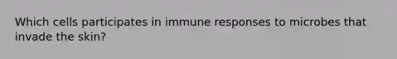 Which cells participates in immune responses to microbes that invade the skin?