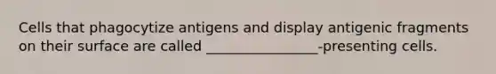 Cells that phagocytize antigens and display antigenic fragments on their surface are called ________________-presenting cells.