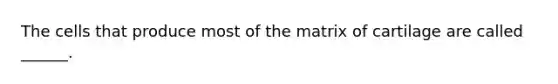 The cells that produce most of the matrix of cartilage are called ______.