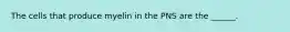 The cells that produce myelin in the PNS are the ______.