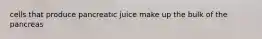 cells that produce pancreatic juice make up the bulk of the pancreas