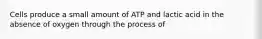 Cells produce a small amount of ATP and lactic acid in the absence of oxygen through the process of