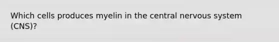 Which cells produces myelin in the central nervous system (CNS)?