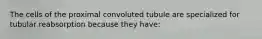 The cells of the proximal convoluted tubule are specialized for tubular reabsorption because they have: