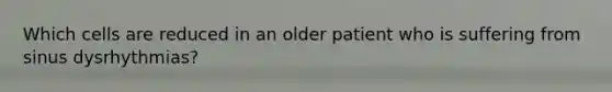 Which cells are reduced in an older patient who is suffering from sinus dysrhythmias?