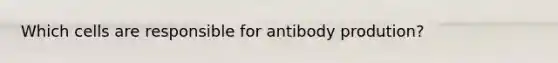 Which cells are responsible for antibody prodution?