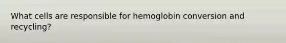 What cells are responsible for hemoglobin conversion and recycling?