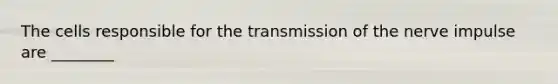 The cells responsible for the transmission of the nerve impulse are ________