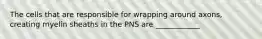 The cells that are responsible for wrapping around axons, creating myelin sheaths in the PNS are ____________