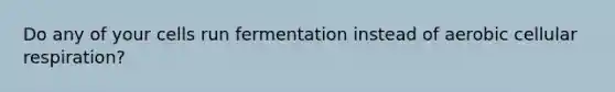 Do any of your cells run fermentation instead of aerobic cellular respiration?