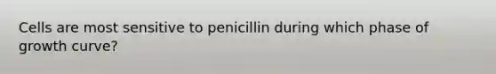 Cells are most sensitive to penicillin during which phase of growth curve?