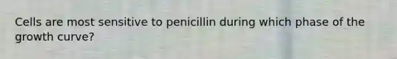 Cells are most sensitive to penicillin during which phase of the growth curve?