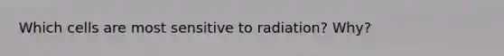 Which cells are most sensitive to radiation? Why?