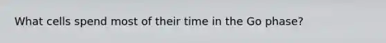 What cells spend most of their time in the Go phase?