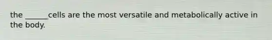 the ______cells are the most versatile and metabolically active in the body.