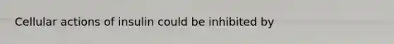 Cellular actions of insulin could be inhibited by