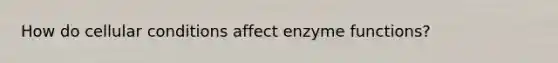 How do cellular conditions affect enzyme functions?