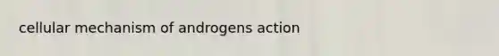 cellular mechanism of androgens action