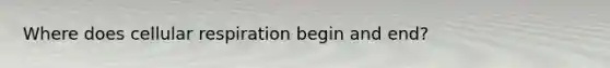 Where does cellular respiration begin and end?