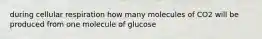 during cellular respiration how many molecules of CO2 will be produced from one molecule of glucose