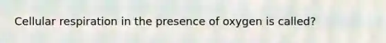<a href='https://www.questionai.com/knowledge/k1IqNYBAJw-cellular-respiration' class='anchor-knowledge'>cellular respiration</a> in the presence of oxygen is called?