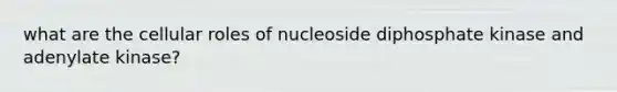 what are the cellular roles of nucleoside diphosphate kinase and adenylate kinase?