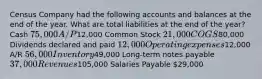 Census Company had the following accounts and balances at the end of the year. What are total liabilities at the end of the year? Cash 75,000 A/P12,000 Common Stock 21,000 COGS80,000 Dividends declared and paid 12,000 Operating expenses12,000 A/R 56,000 Inventory49,000 Long-term notes payable 37,000 Revenues105,000 Salaries Payable 29,000