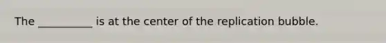 The __________ is at the center of the replication bubble.