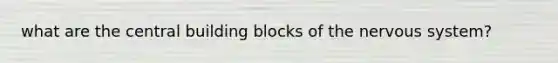 what are the central building blocks of the nervous system?