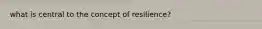 what is central to the concept of resilience?