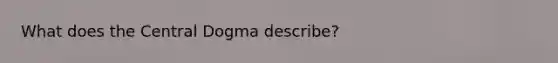 What does the Central Dogma describe?