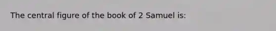 The central figure of the book of 2 Samuel is: