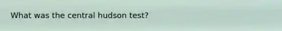 What was the central hudson test?