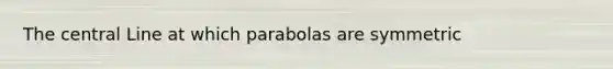 The central Line at which parabolas are symmetric