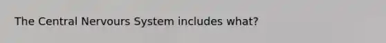 The Central Nervours System includes what?