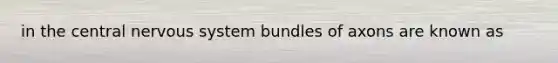 in the central <a href='https://www.questionai.com/knowledge/kThdVqrsqy-nervous-system' class='anchor-knowledge'>nervous system</a> bundles of axons are known as