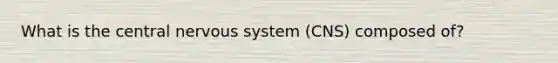 What is the central nervous system (CNS) composed of?