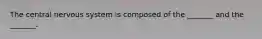 The central nervous system is composed of the _______ and the _______.