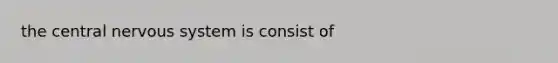 the central <a href='https://www.questionai.com/knowledge/kThdVqrsqy-nervous-system' class='anchor-knowledge'>nervous system</a> is consist of