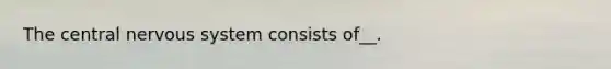 The central nervous system consists of__.
