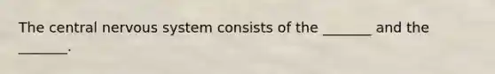 The central nervous system consists of the _______ and the _______.